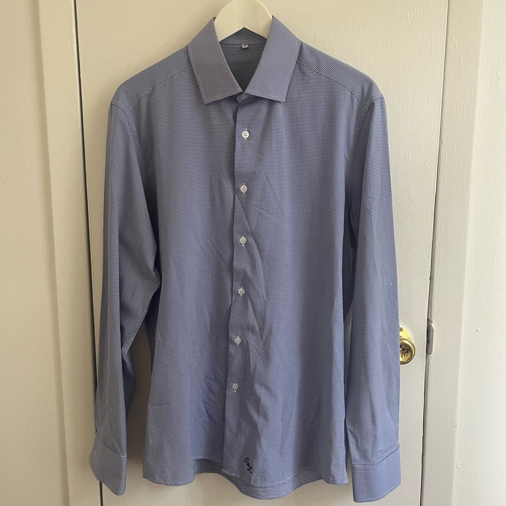 State and liberty checkered dress shirt